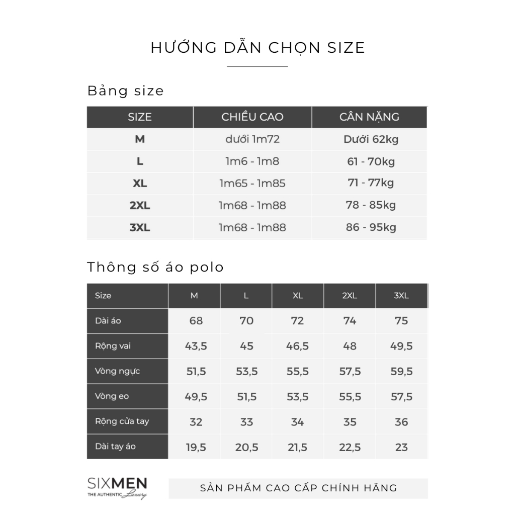 Áo Polo nam cổ bẻ CÓ TÚI Logo Thêu  SIXMEN - vải cá sấu CVC cotton dày dặn thoáng mát, nam tính