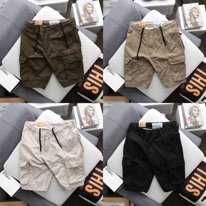 QUẦN SHORT KAKI TÚI HỘP NAM BIGSIZE - QUẦN SHORT KAKI 6 TÚI BIGSIZE