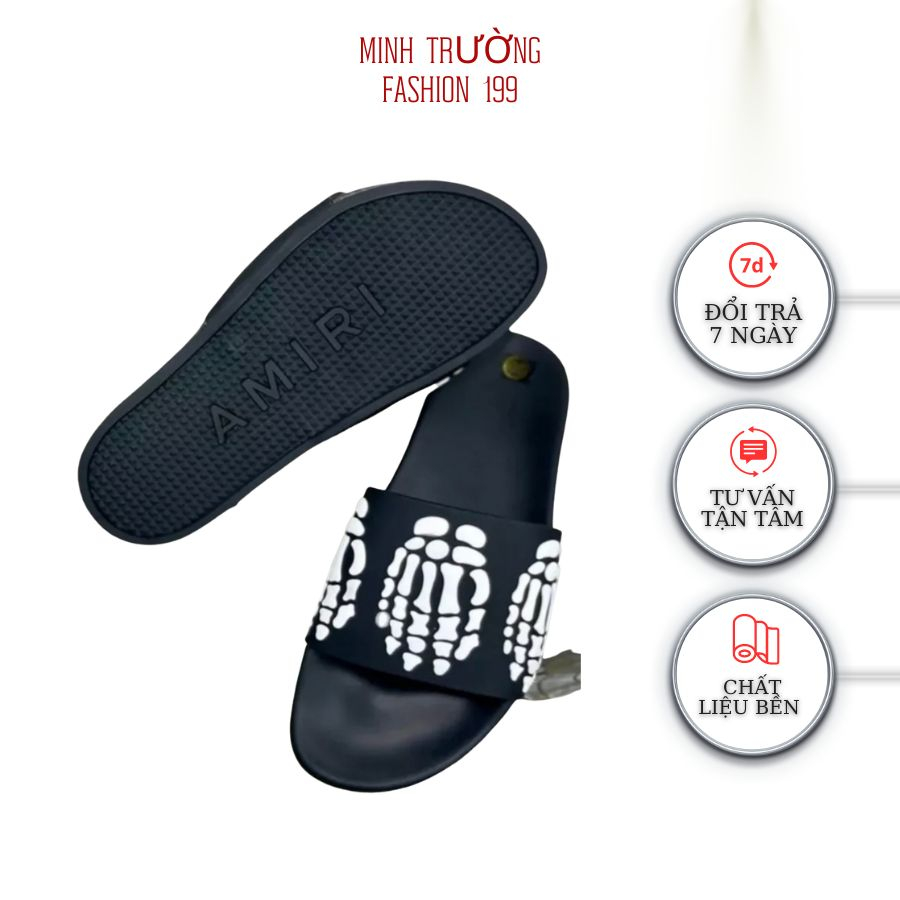 Dép sương nam amiri ,dép  sương trắng đế đen phong cách trẻ trung dạo phố