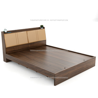Giường ngủ 1m6 đầu kệ gắn nệm, đa năng, hiện đại gn-tp03