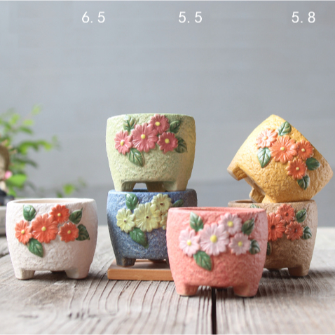 Chậu cây mini hoa nổi CHAU33 trồng hoa sen đá cây cảnh cute trang trí decor ống bút cắm đồ 4.5-5,8cm