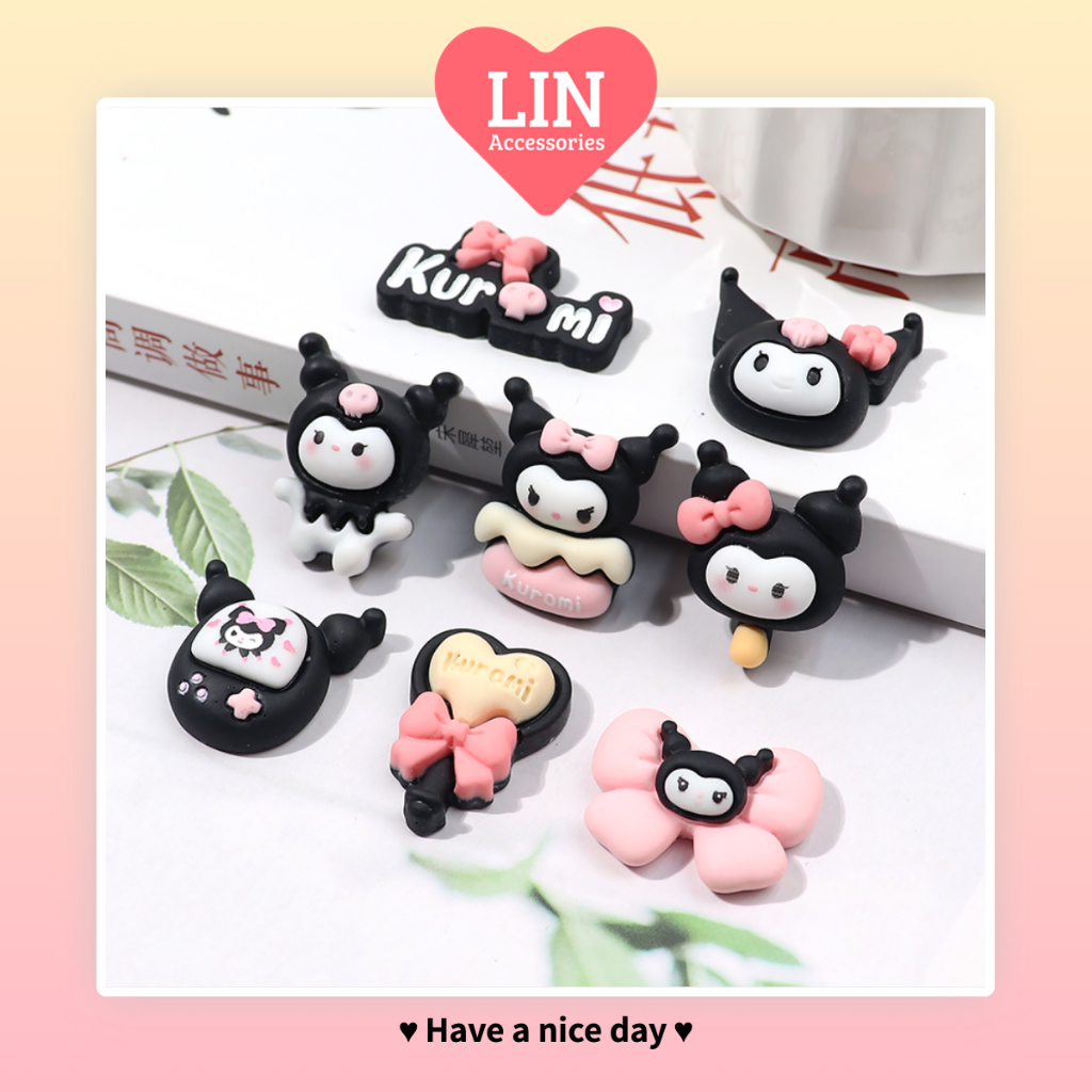 Charm Sanrio Kuromi Tone Đen Dễ Thương