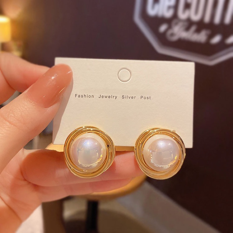 Bông tai hat châu lớn  , khuyên tai phong cách hàn quốc cá tính sang chảnh