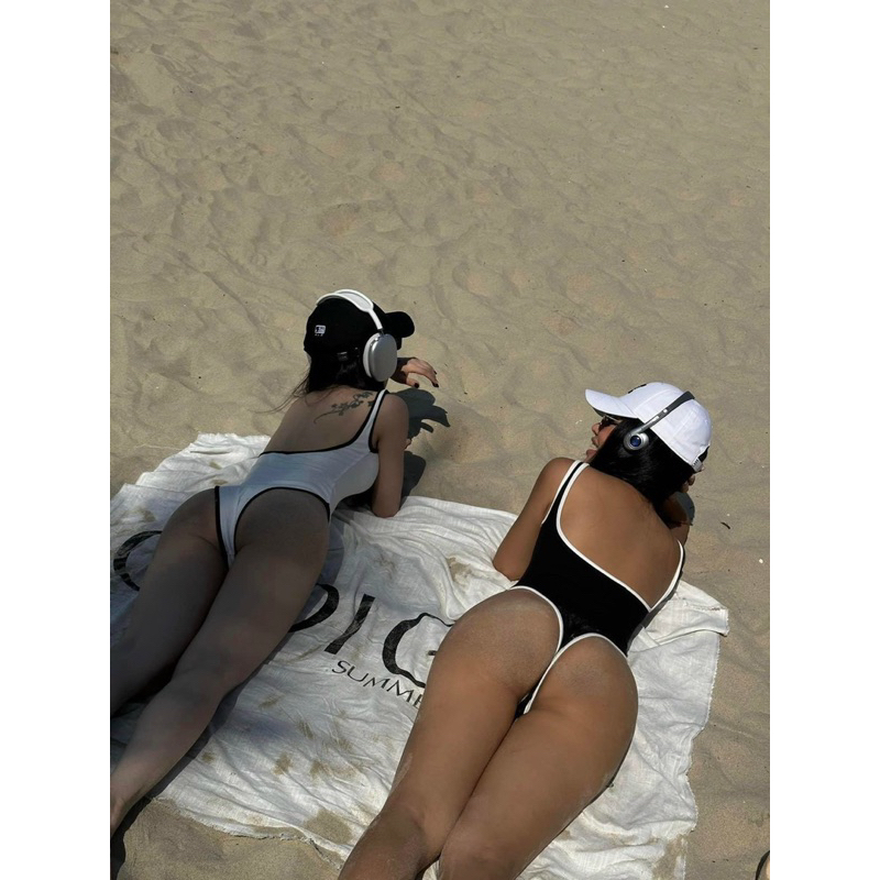 Bikini 1 mảnh khoét sâu hở lưng -Komistore