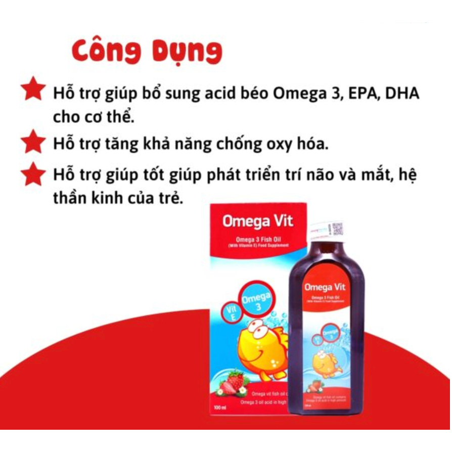 Siro Omega Vit Bổ Sung Omega 3 Và Vit E Cho Bé