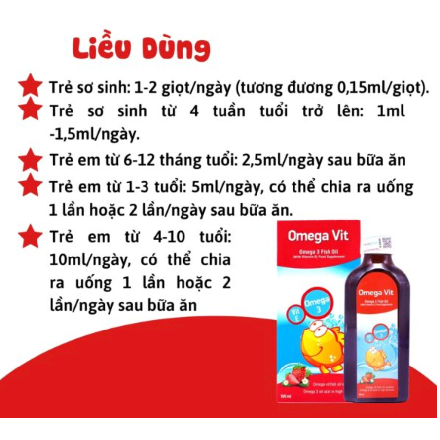 Siro Omega Vit Bổ Sung Omega 3 Và Vit E Cho Bé