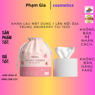 Khăn lau mặt dùng 1 lần nội địa Trung Animerry túi 150g