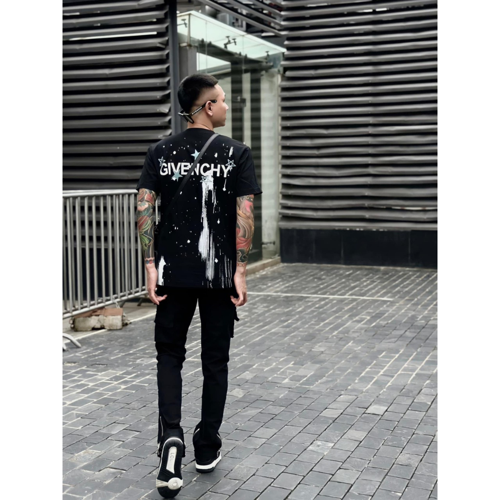 Áo Phông Nam Nữ Siêu Cấp Given.chy In Họa Tiết Sao Chất Liệu Cotton Co Giãn Hai Chiều, Áo Thun Nam Nữ Mẫu Mới 2023