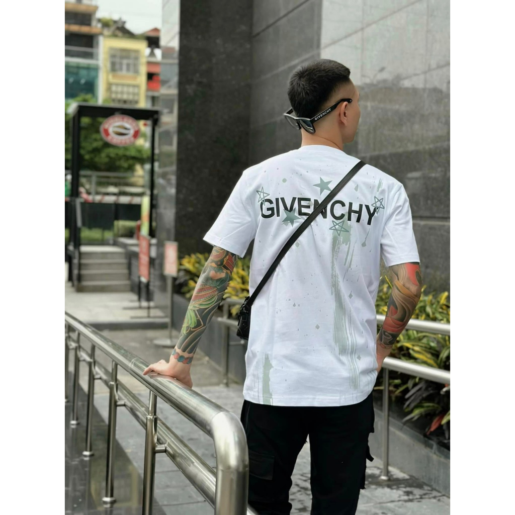 Áo Phông Nam Nữ Siêu Cấp Given.chy In Họa Tiết Sao Chất Liệu Cotton Co Giãn Hai Chiều, Áo Thun Nam Nữ Mẫu Mới 2023