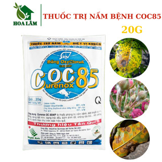 Thuốc trị nấm bệnh coc85 gói 20g- chuyên trị nấm hồng, khô vằn , thán thư , rỉ sắt