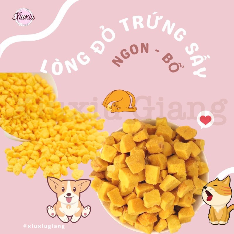 Gói lớn 500g Lòng đỏ trứng đông khô sấy lạnh Nhím Xù Petshop dinh dưỡng cao
