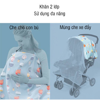 Khăn Choàng Che Cho Con Bú 2 Lớp