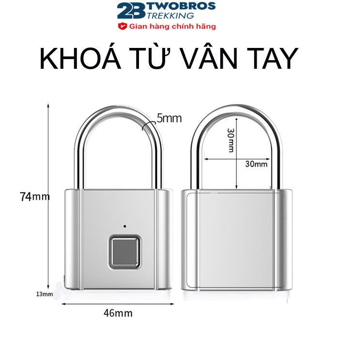 Khoá Từ Vân Tay Cao Cấp, Khóa Vân Tay, Khoá Vali nhỏ gọn, hợp kim kẽm - Chắc chắn an toàn khi đi du lịch