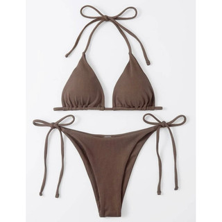 𝒫𝑒𝒶𝒸𝒽𝓎 𝒷𝒾𝓀𝒾𝓃𝒾 - bộ bikini màu trơn gợi cảm