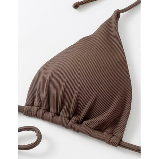 𝒫𝑒𝒶𝒸𝒽𝓎 𝒷𝒾𝓀𝒾𝓃𝒾 - Bộ bikini màu trơn Gợi cảm nâu