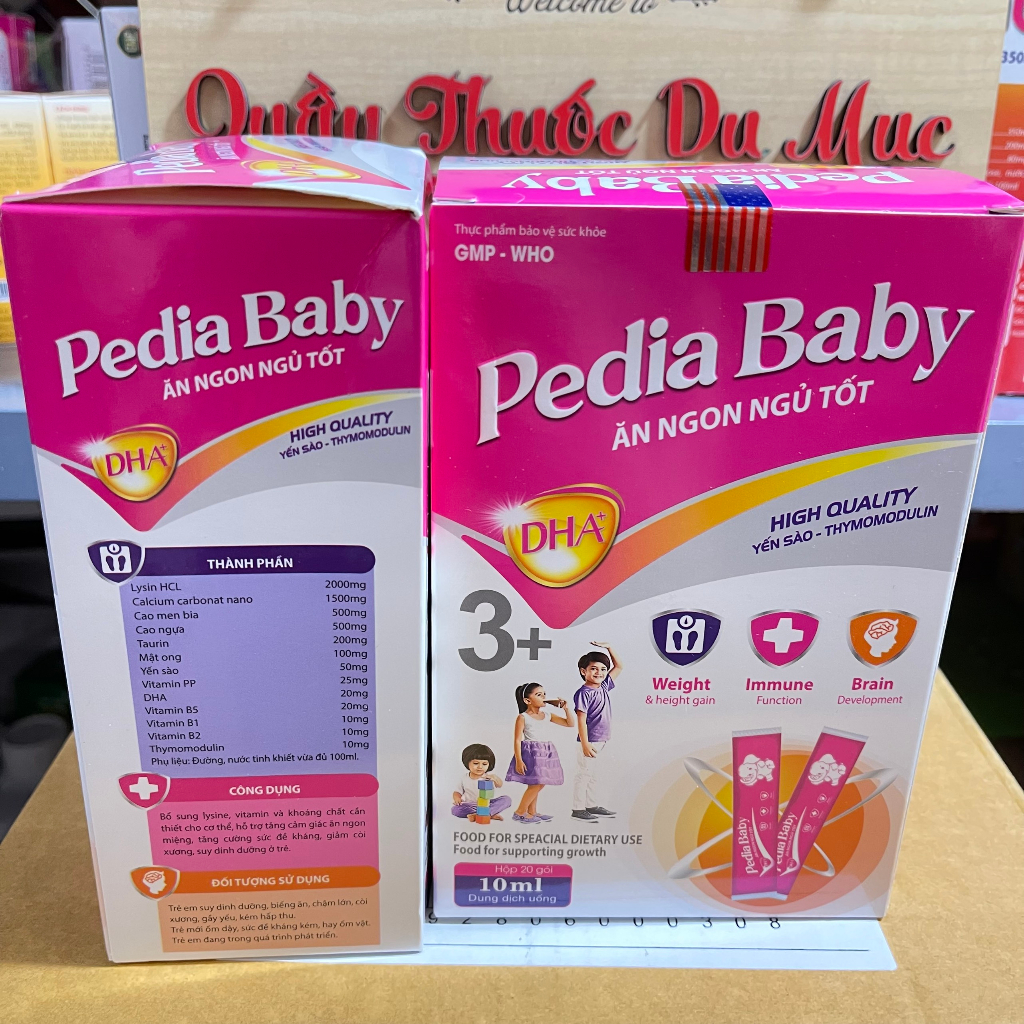 PEDIA BABY ăn ngon ngủ tốt hộp 20 gói cho bé cao lớn thông minh