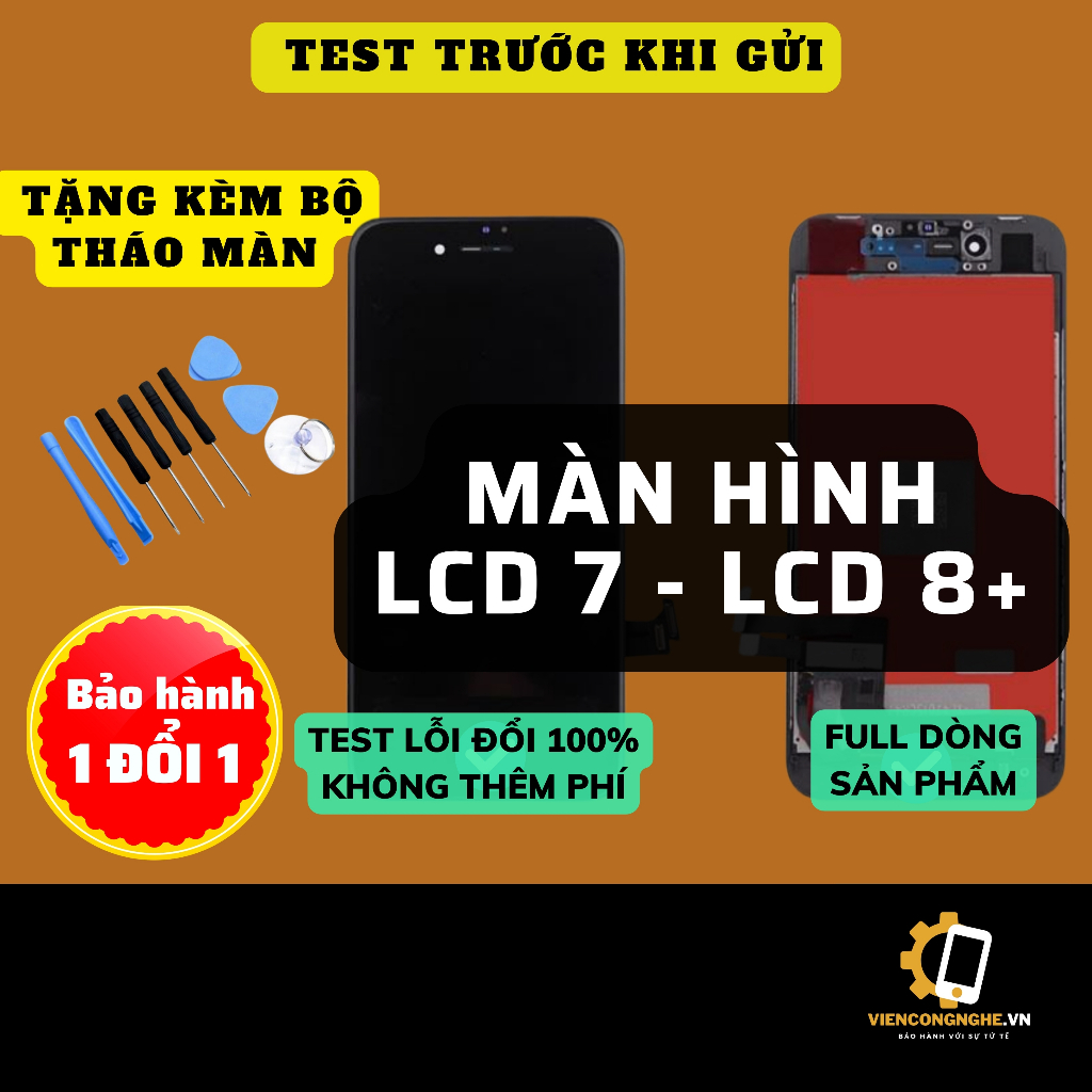 Màn hình 7 - 8P full bộ LCD chuẩn