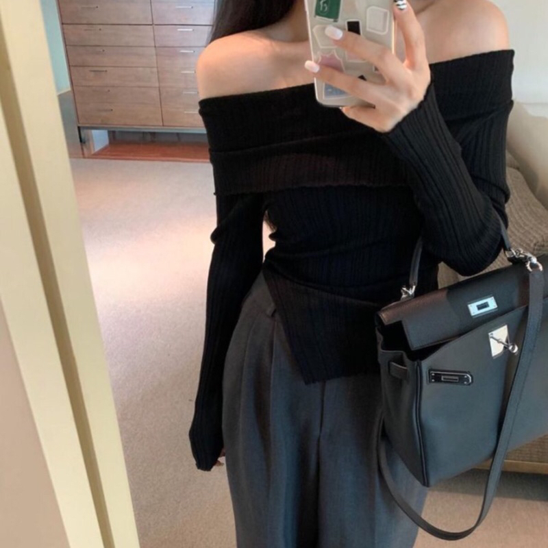 Áo thun body trễ vai tay dài Quảng Châu