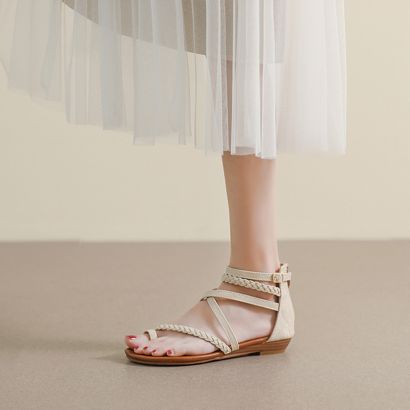 Giày Sandal BOHO chiến binh nữ JOLII.SG phối DÂY - XỎ NGÓN 1.5 PHÂN SANG TRỌNG - DỰ TIỆC