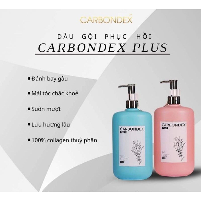 Bộ GỘI XẢ phục hồi LAMELAS-CARBONDEX PLUS siêu mềm mượt - siêu thơm 500ml