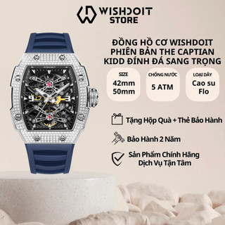 Đồng hồ nam wishdoit captain kidd-silvery watch đính đá cao cấp