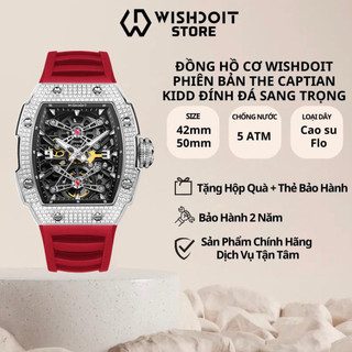 Đồng hồ nam wishdoit captain kidd-silvery watch đính đá cao cấp