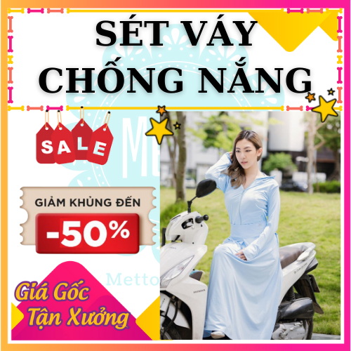 Áo chống nắng toàn thân xuất khẩu hàng đẹp form dài tới 1m5, váy chống nắng