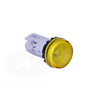 Đèn báo Idec loại phẳng, unibody YW1P phi 22mm, màu vàng