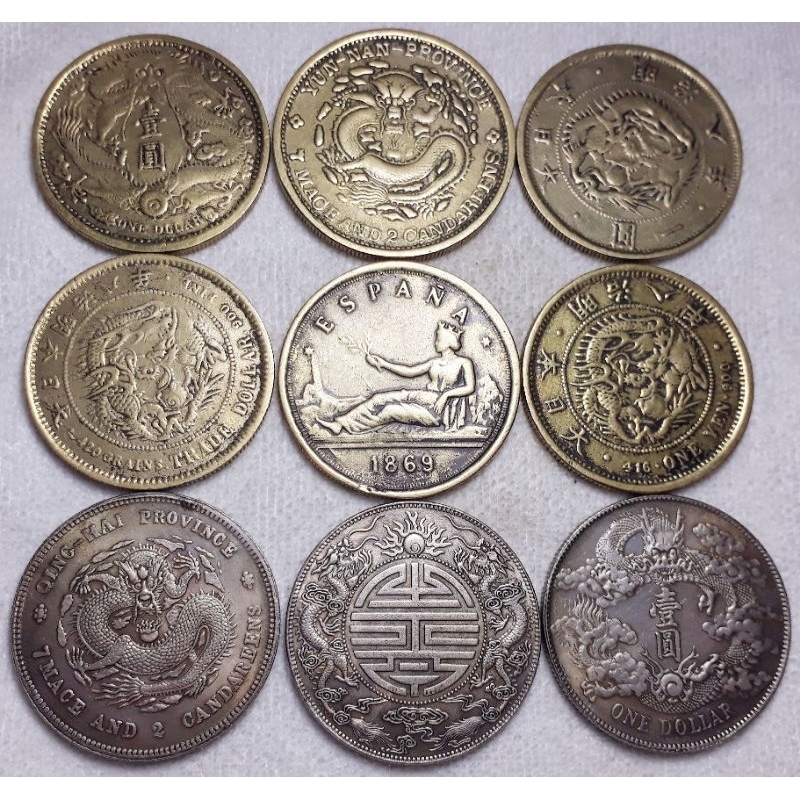 Bộ xu RỒNG may mắn phong thủy đường kính lớn ~ 4cm