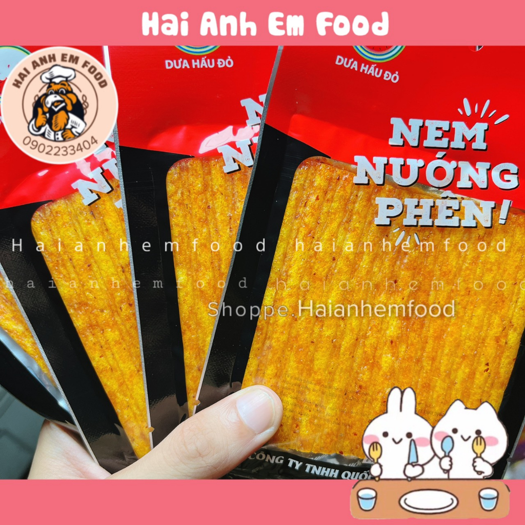 Bịch 30 Gói Nem Nướng Phên, Snack Cay Xé Miếng, Đồ Ăn Vặt Tuổi Thơ