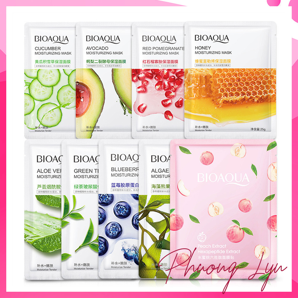 Mặt Nạ Trái Cây Bioaqua Hương Tự Nhiên Cao Cấp Chính Hãng Dưỡng Trắng Cấp Ẩm Ngừa Thâm Giảm Mụn Nội Địa Trung