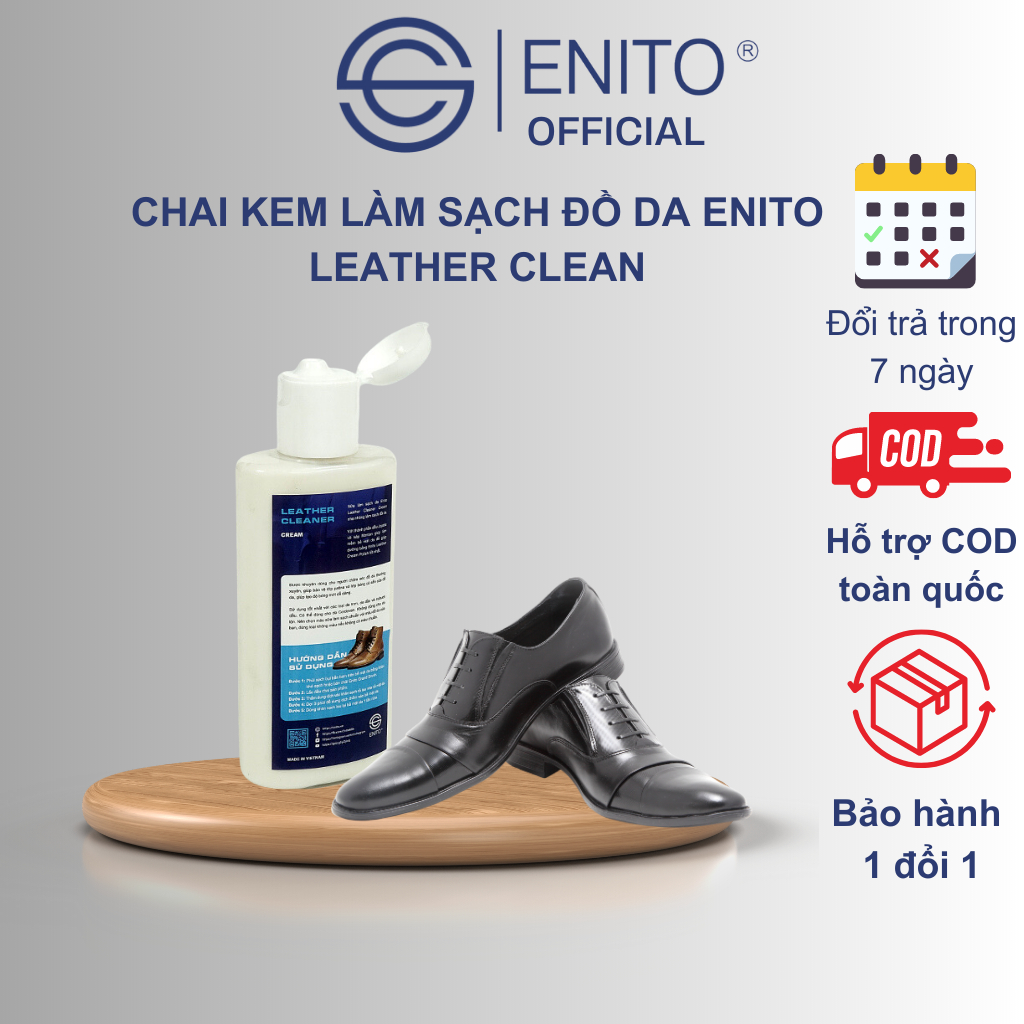 Kem làm sạch bề mặt và dưỡng đồ da Enito Leather Cleaner Cream 150ml