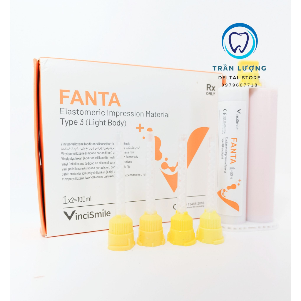 Cao su lỏng bơm súng Fanta lấy dấu thẩm mỹ trong nha khoa, tỷ lệ 1:1