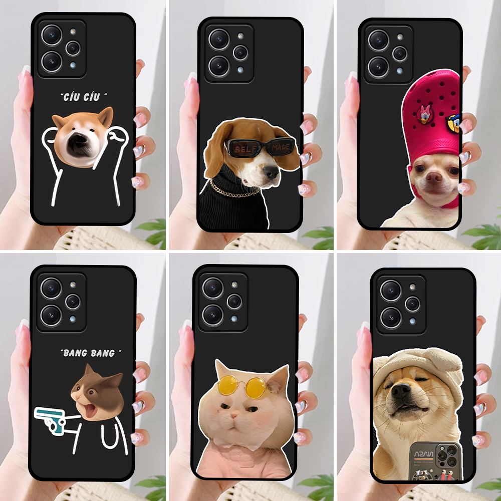Ốp Điện Thoại XIAOMI REDMI 12 IN HÌNH CHÓ MÈO BỰA NGỘ NGHĨNH DỄ THƯƠNG