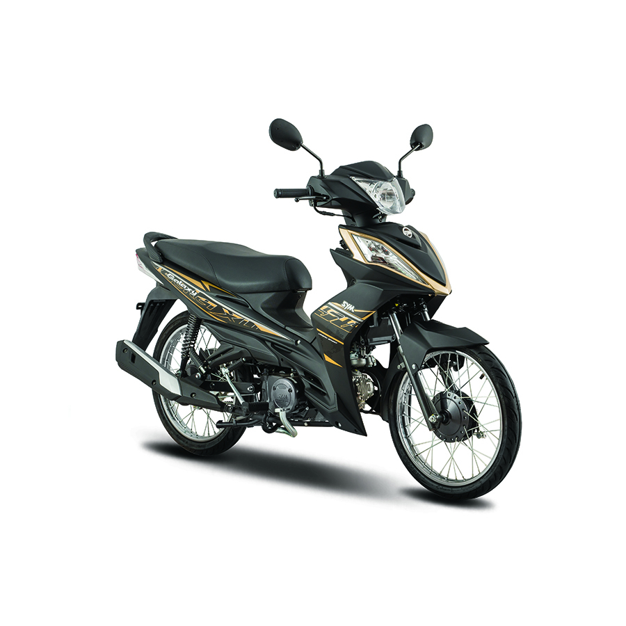 Vè trước xe Galaxy SYM màu xanh/đỏ/đen nhám/đen bóng