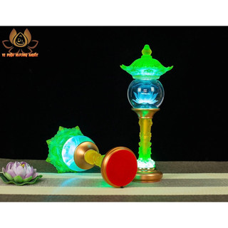CẶP 2 CÂY ĐÈN LED HOA SEN PHA LÊ THỜ CÚNG TRANG TRÍ
