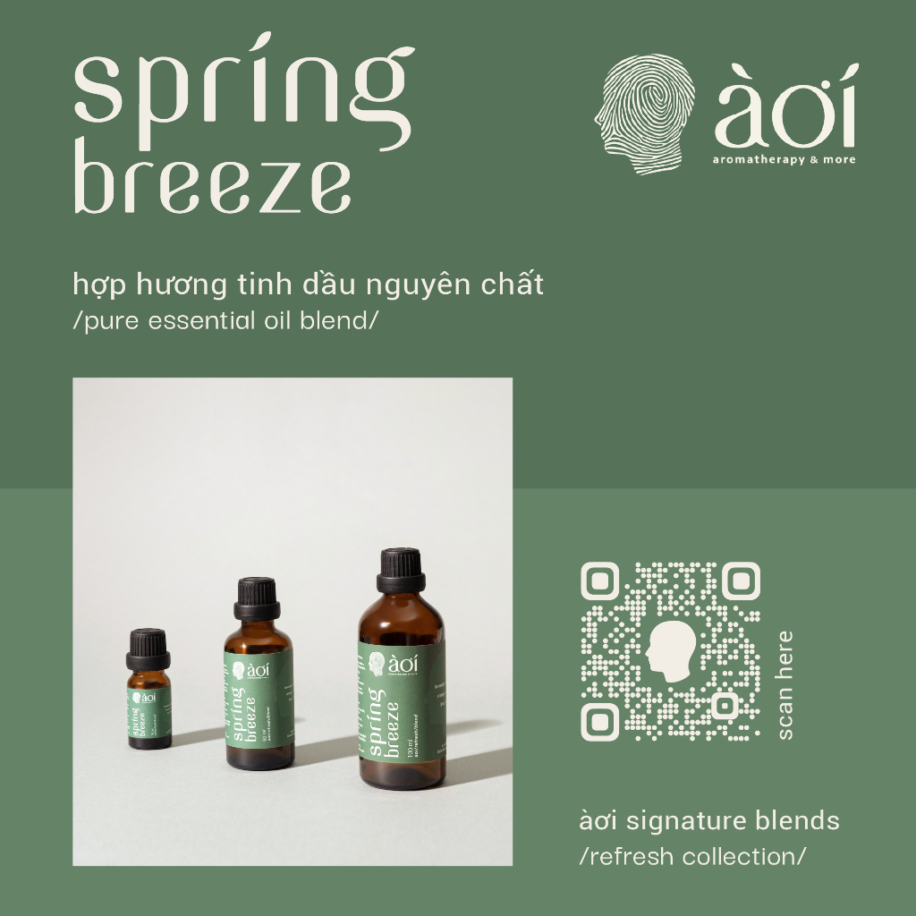 hợp hương tinh dầu thiên nhiên spring breeze | pure essential oil | àơi signature blend - spring bre