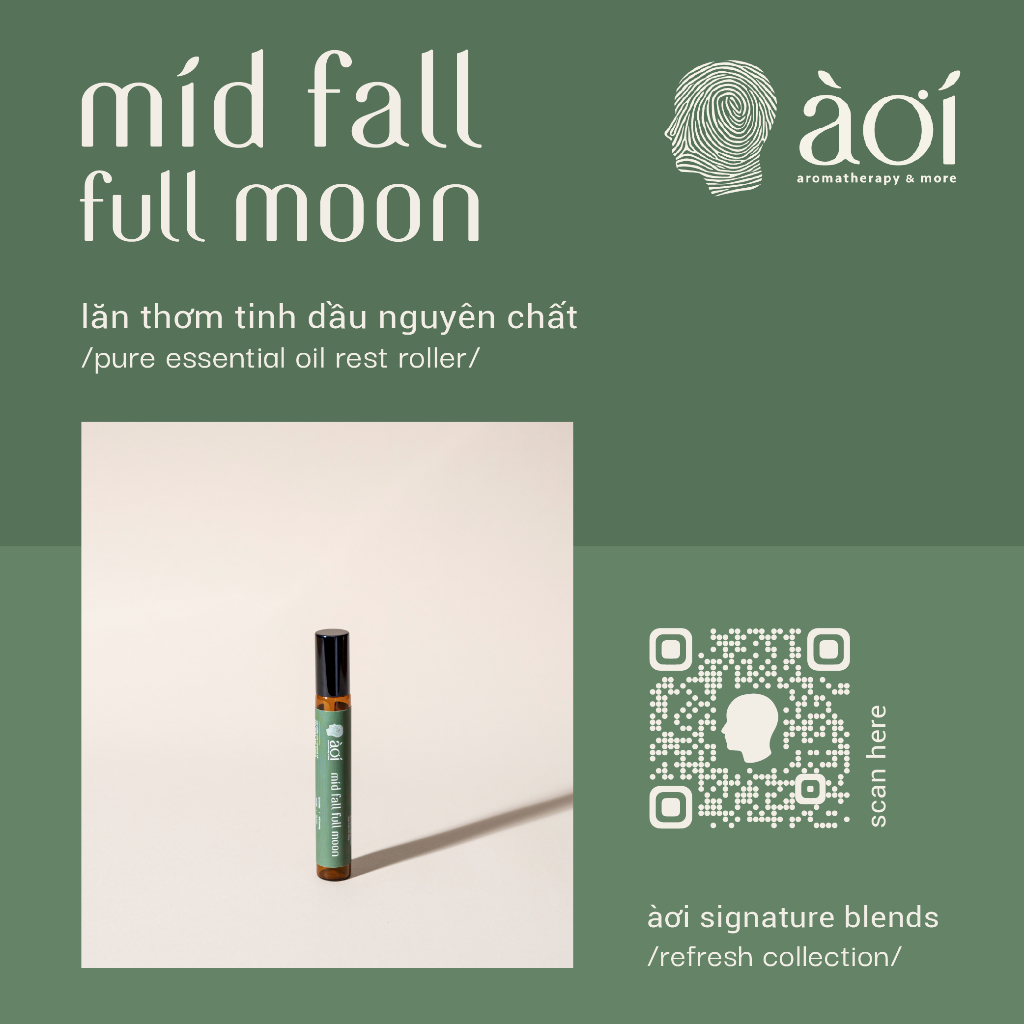 lăn thơm tinh dầu thiên nhiên mid fall full moon | pure essential oil rest roller|àơi signature blend in/refresh/