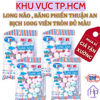 Băng phiến đuổi chuột viên tròn, long não Thuận An bịch 100g nhiều màu, khử mùi, tạo hương thơm cho tủ quần áo, vali...