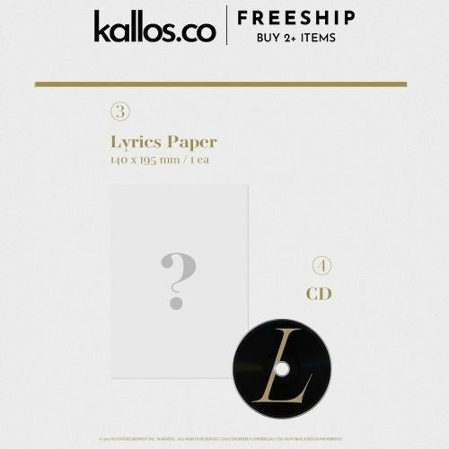 Bộ Album Lisa First Single Album Lalisa YG Selection Edition, Kit Album, VINYL LP Limited Edition Kpop - Kallos Vietnam