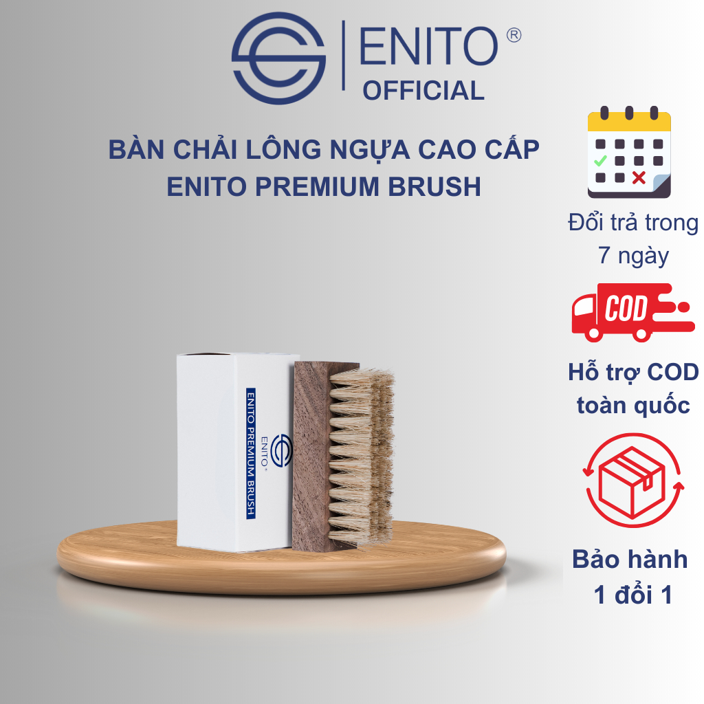 Bàn Chải Lông Nhân Tạo Enito Standard Brush - Chuyên Dùng Để Vệ Sinh Giày Sneaker