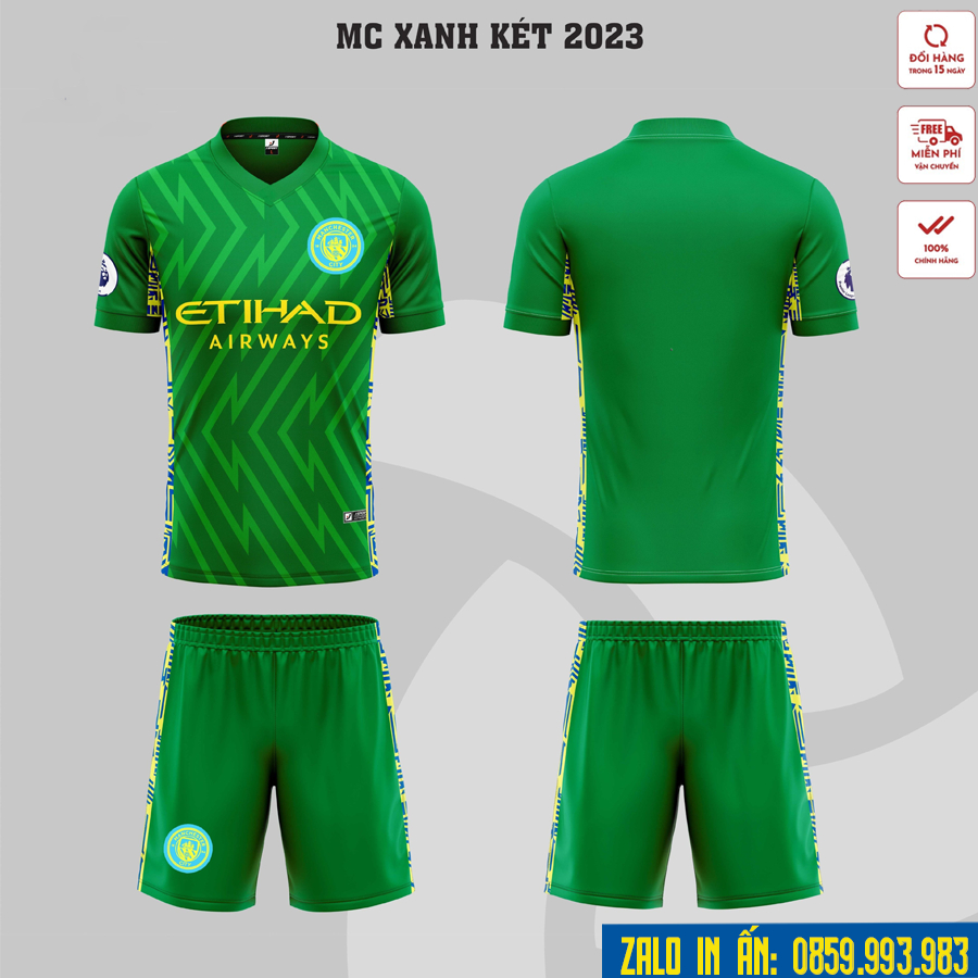 Bộ Quần Áo Bóng Đá CLB Manchester City Đủ Mẫu Mới Nhất Logo Thêu Thun Lạnh Cao Cấp  A4