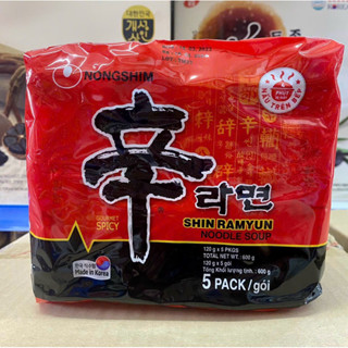 [Date mới] [Lốc 5 Gói] Mì Cay Hàn Quốc Shin Ramyun Nongshim (120g / Gói)