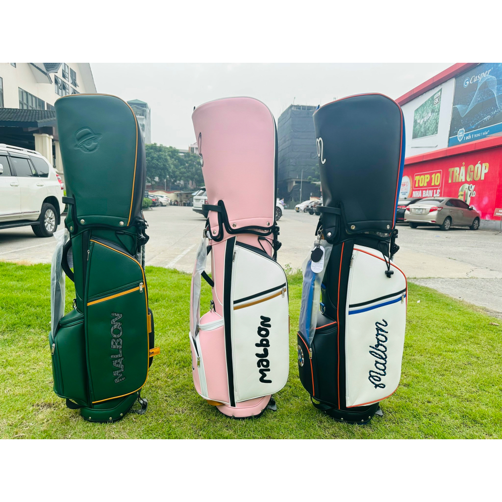 Siêu phẩm túi gậy golf Malbon ba màu cực đỉnh