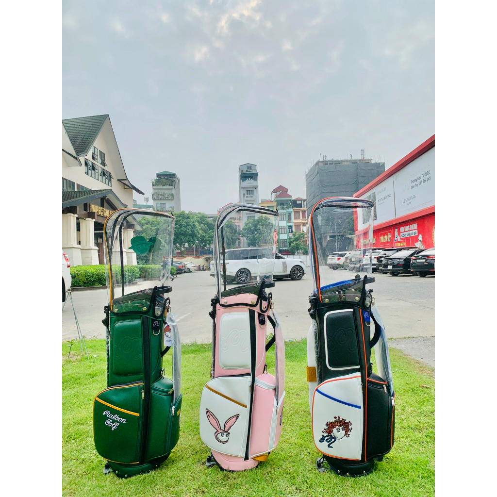 Siêu phẩm túi gậy golf Malbon ba màu cực đỉnh