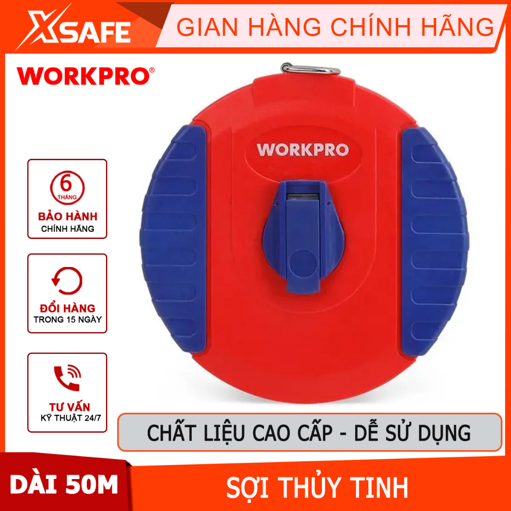 Thước cuộn sợi thủy tinh  Workpro - WP263002 dài 50m Chính hãng