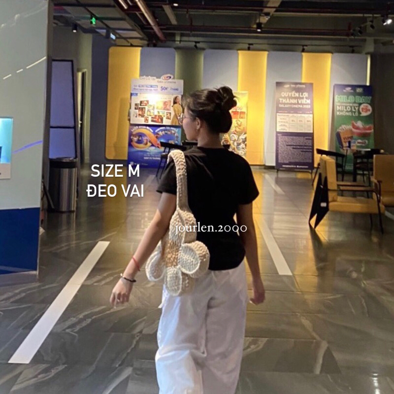 TÚI LEN BÔNG HOA HANDMADE, BLOOM FLOWER BAG