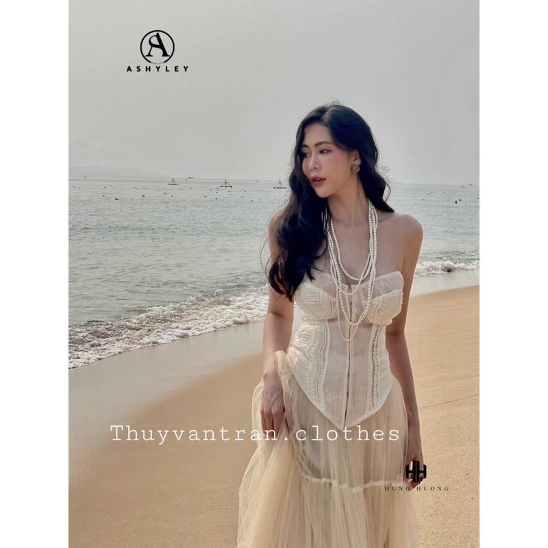 Sẵn_Set ASHYLEY áo corset ren kèm chân váy thiết kế cao cấp