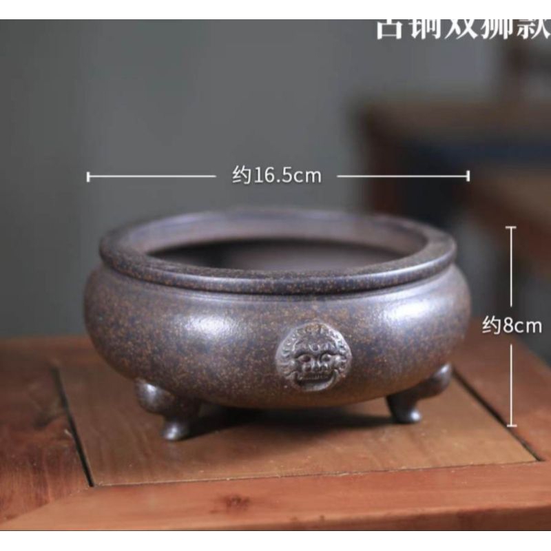 Chậu tròn bợm 3 chân - Chậu Bonsai Trung Quốc - Chậu Bonsai Mini