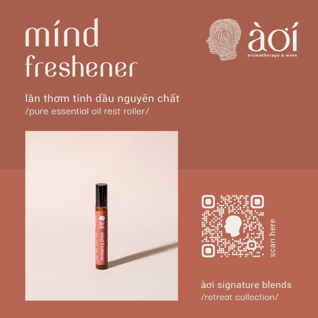 lăn thơm tinh dầu thiên nhiên mind freshener | pure essential oil rest roller | àơi signature blend in /retreat/
